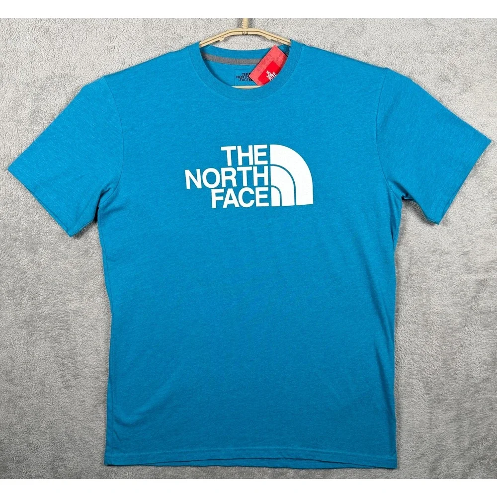 The North Face Mens Blue Halfdome Standard Fit Crew Short Sleeve Tee NF0A3VHKE7J
